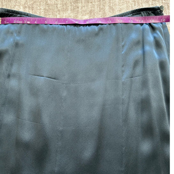 Elieen Fisher Blue Silk Skirt Set with Embellished Tank and Cardigan Size M - Picture 8 of 16